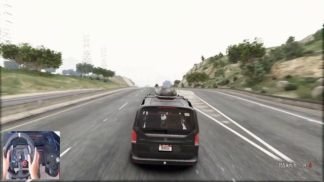 Mercedes Benz V Class v250 LWB - Realistic Driving GTA 5 - Steering Wheel + Shifter Logitech G29 смотреть онлайн