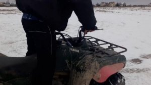 Покатушки зимой на yamaha grizzly 350 и Stels 300
