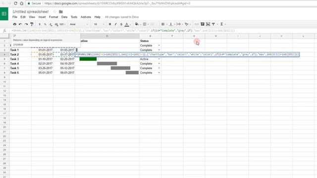 Creating a Gantt Chart in Google Sheets смотреть онлайн