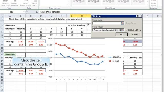 Graphing Average and Standard Deviation in Excel 2010 - University of Saskatchewan Training Service смотреть онлайн