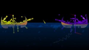 Pirate Ship Battle 3 - Marble Race in Algodoo