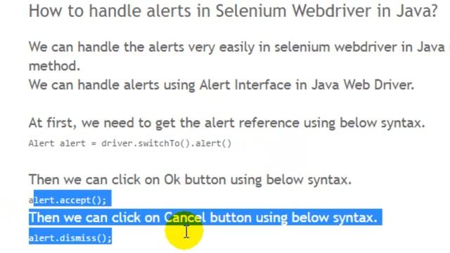 Unexpected Modal Dialog found error in Selenium Webdriver смотреть онлайн