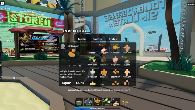 How To Get The John Skin For Militant In Tower Defense Simulator смотреть онлайн