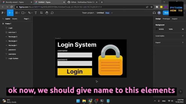 How to create nice looking login system with python/tkinter (and figma) смотреть онлайн