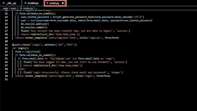 Chapter 10.b. Customize Flask-login in our app смотреть онлайн