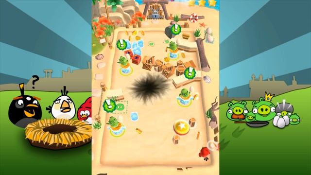 Мультик Игра Энгри Бердс. Прохождение игры Angry Birds. Ред спасает яйца. Часть 1. смотреть онлайн