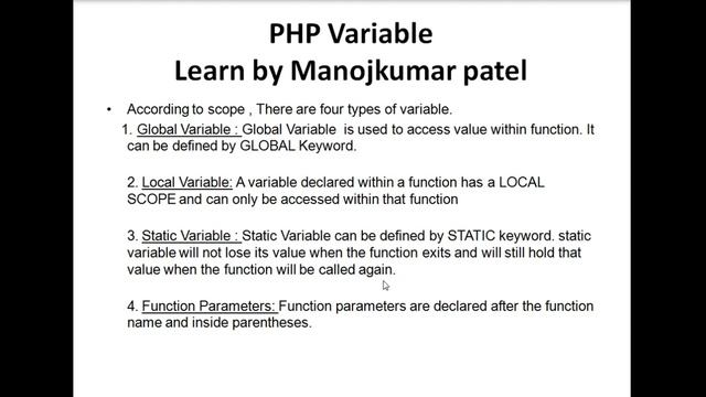 Learn php variable for PHP Programming Tutorial in Hindi смотреть онлайн