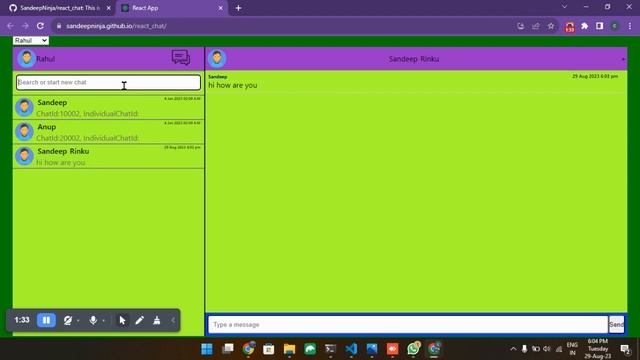 React Chat website project смотреть онлайн