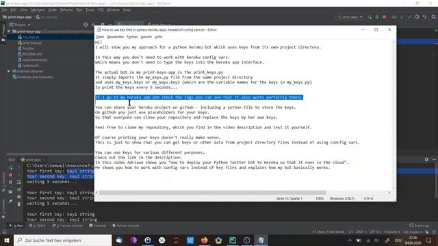How to use key files in python heroku apps instead of config vars смотреть онлайн