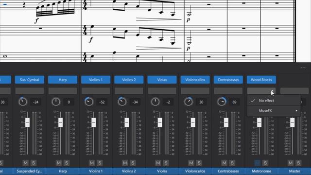MuseScore 4 - Mixer