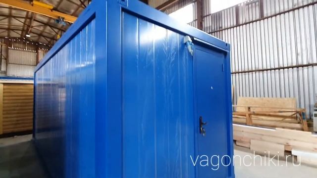 Обзор бытовки из сэндвич панелей для строительной компании (vagonchiki.ru) смотреть онлайн