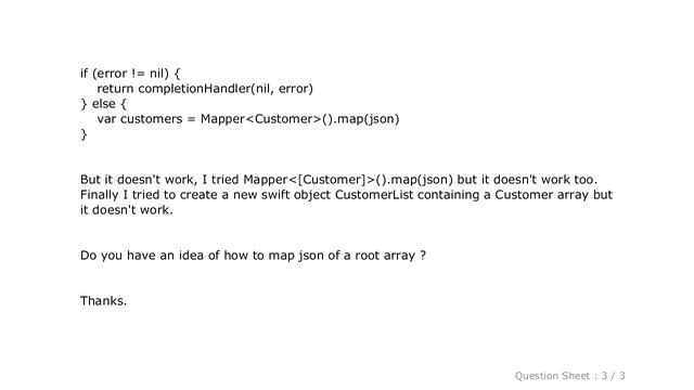 iOS : iOS - Map a root JSON array with ObjectMapper in swift смотреть онлайн