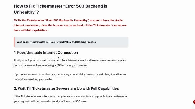 How To Fix Ticketmaster Error 503 Backend is Unhealthy смотреть онлайн