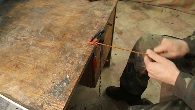Плетение шнура подвеса на нож смотреть онлайн