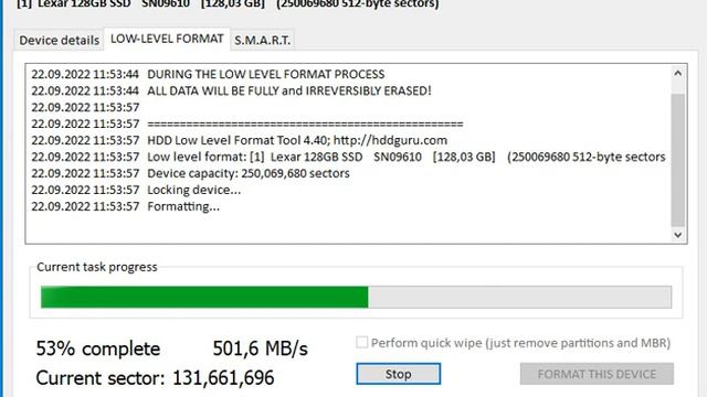 Lexar SSD 128Gb NS100 2.5 SATA 6GB/S Hard Disk Low Level Format TEST смотреть онлайн