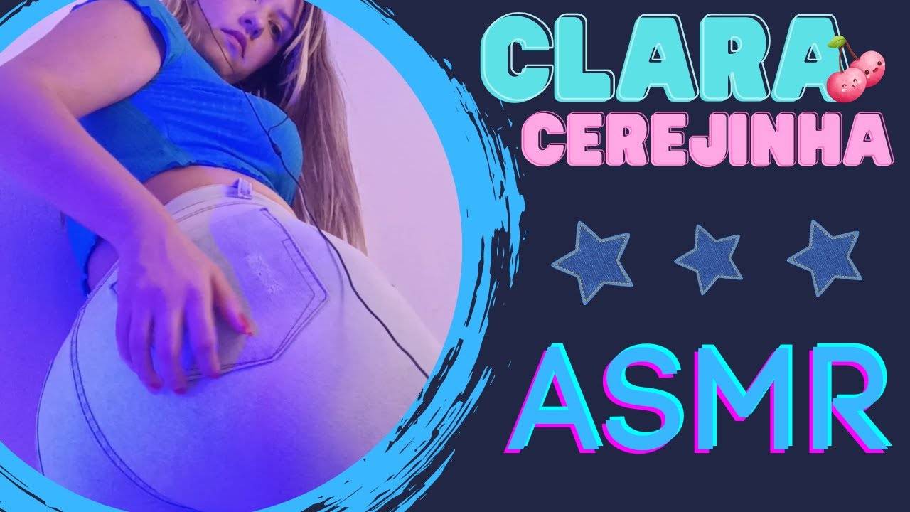 🍒 Clara Cerejinha ASMR ~ АСМР царапание джинсов 🔵 звуки ткани