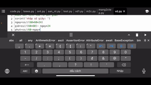 Code bài tập python căn bản: Bài 5 - Nhập số giây in ra ngày, giờ, phút, giây смотреть онлайн