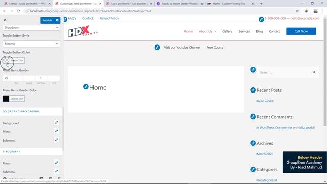 2.5 Below header | WordPress Theme customization. смотреть онлайн