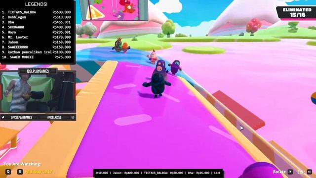 Gaming sans, benteng takesi imut imut! - Fall Guys Indonesia смотреть онлайн