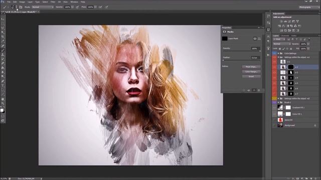 Фотошоп. Photoshop. ЭФФЕКТ. Абстрактный мазок. Abstract Smear. Видео урок. смотреть онлайн