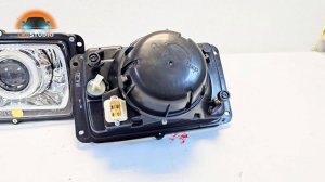 КАМАЗ светодиодный комплект фар с дневными ходовыми огнями!