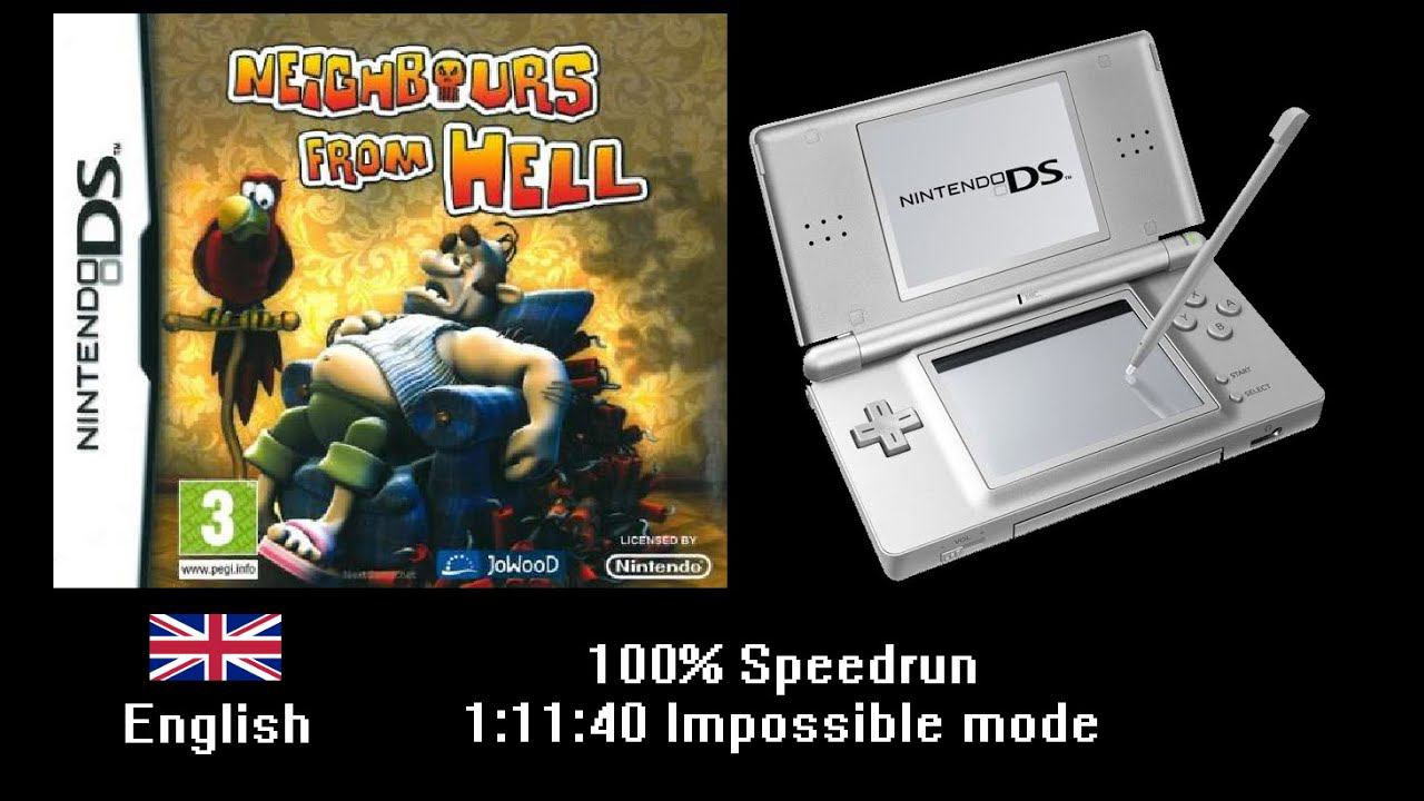 Neighbours from Hell Nintendo DS (English) 100% Speedrun 1:11:40 смотреть онлайн