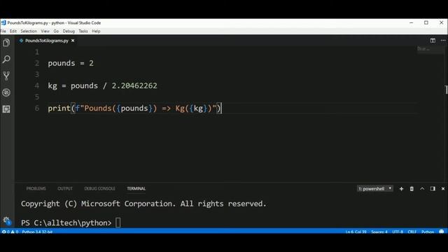 pounds to kilograms in python ? смотреть онлайн