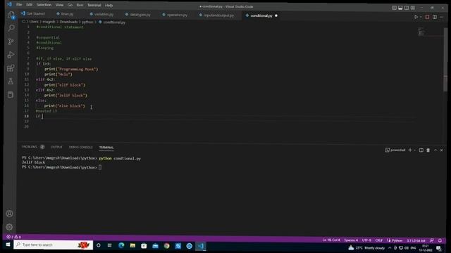 If | If else | Elif Conditional Statement in Python - Complete Python Development Series Lesson- 10 смотреть онлайн