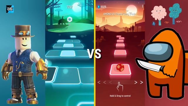Tiles Hop - Roblox Music vs Among US Theme Song. V Gamer смотреть онлайн