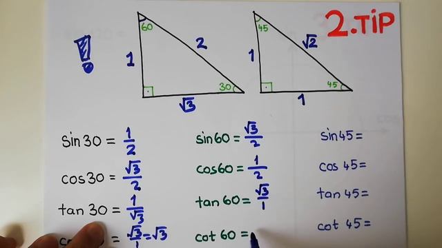 TRİGONOMETRİ 4 | Açıların Trigonometrik Değerleri смотреть онлайн