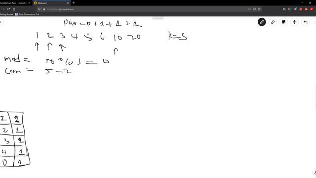 Hackerrank: Divisible Sum Pairs смотреть онлайн
