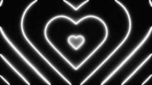Черно белые сердечки футаж романтичный черный фон  на весь экран в HD