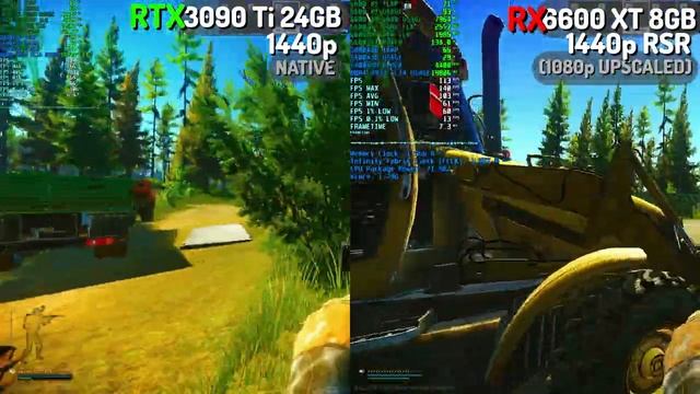 AMD RSR (Radeon Super Resolution) vs Native 1440p High: Escape From Tarkov, 3090 Ti vs. RX 6600 XT смотреть онлайн