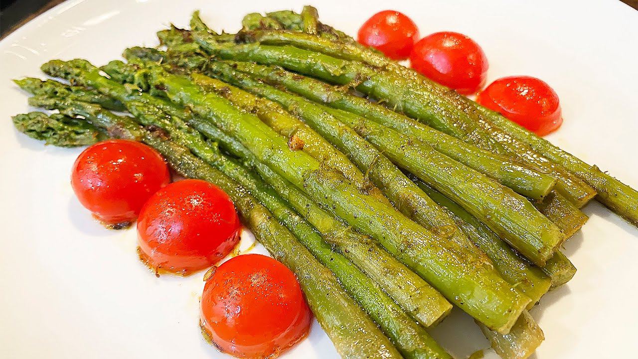 Спаржа на сковороде ,быстрый рецепт ! смотреть онлайн