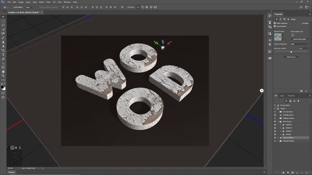 Create a 3D Chipped, Painted Wood Text Effect in Photoshop смотреть онлайн