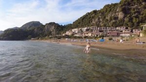 Остров Корфу. Пляжи Корфу в Октябре (4К). Лучшее время для отдыха в Греции.