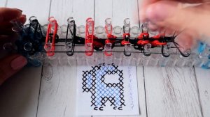 ФРЕСКА АМОНГ АС из резинок на станке|Rainbow Loom by Olya Rainbow