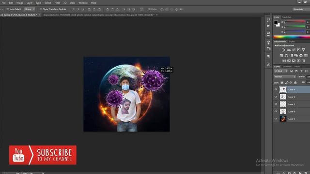 PHOTOSHOP TUTORIAL | PHOTO MANIPULATION (CORONA VIRUS - COVID 19)