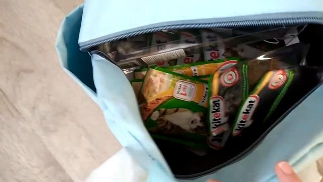 Передала продукты для бездомных животных Наталье