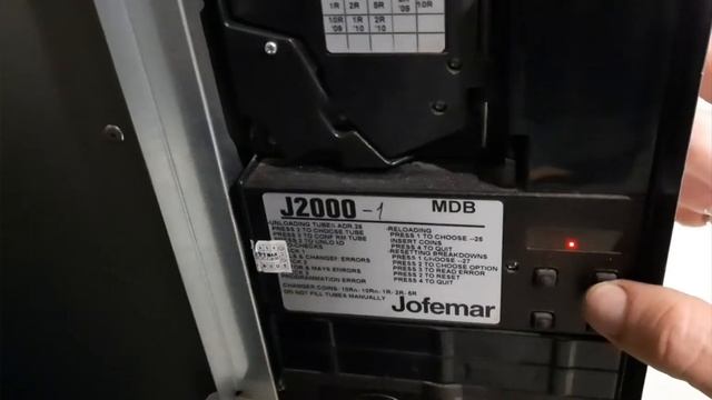 Загрузка монет J2000 Jofemar  #кофе #кофеавтомат #кофемашина #вендинг