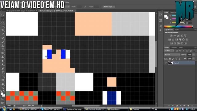 Como Fazer Um Rosto 3D Da Sua Skin No Photoshop CS6 [Tutorial] смотреть онлайн