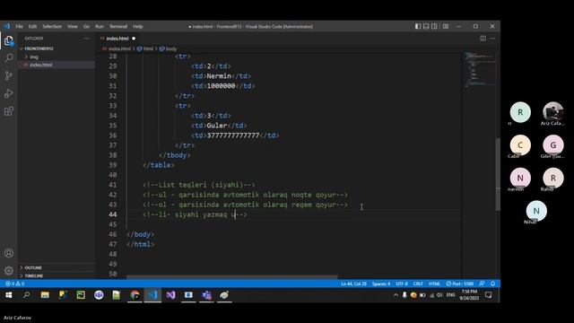 #07 HTML dərsləri - List (Siyahı) teqləri. смотреть онлайн