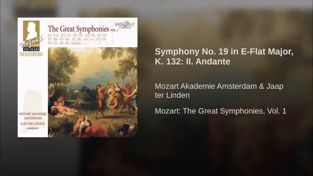 Wolfgang Amadeus Mozart - Symphony No. 19 in E Flat Major KV. 132 - II. Andante смотреть онлайн