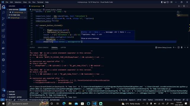 Simple PYTHON Temperature Converter Part 2!! смотреть онлайн