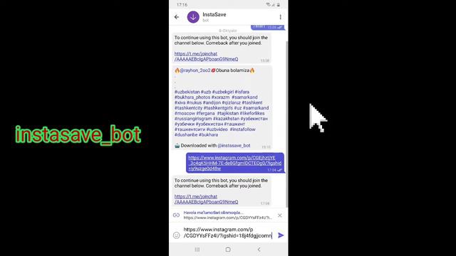 Instagramdan video skachat galareyaga rasm telegram orqali смотреть онлайн