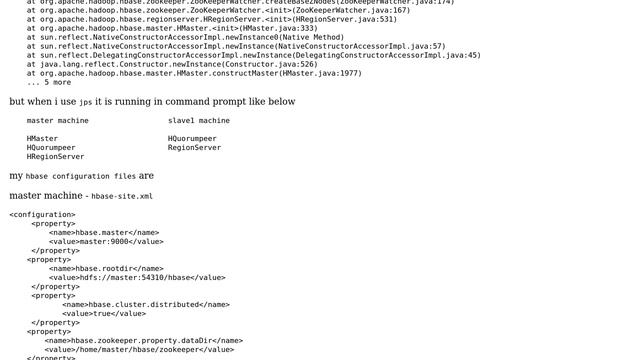 ERROR: Can't get Master address from zookeeper; znode data == null смотреть онлайн