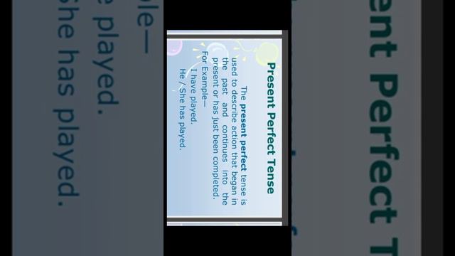 English Present perfect tense (part1) смотреть онлайн