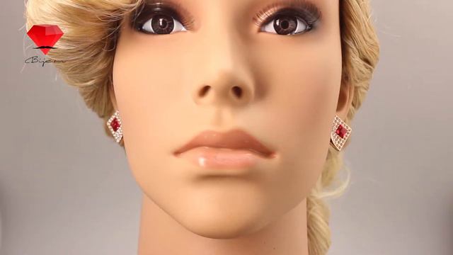 Bije.ru: Серьги-гвоздики ромбовидной формы с кристаллами Swarovski Marcela (Марсела) смотреть онлайн