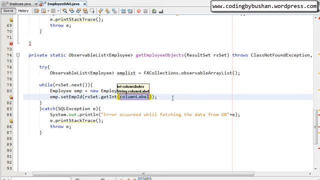 JavaFx Database Operations - Part 8 - Display the DB values in TableView смотреть онлайн