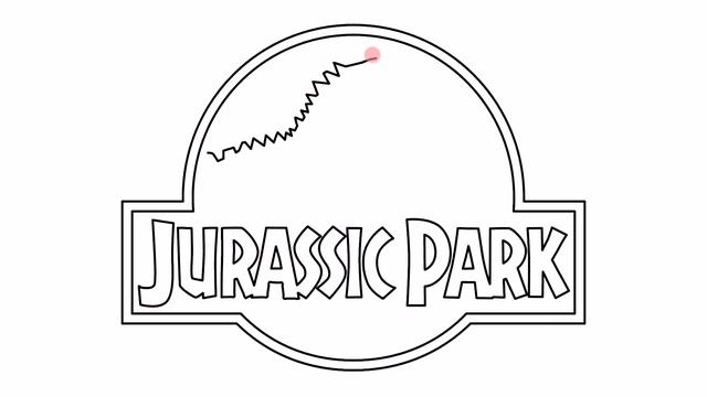 How to draw Jurassic Park logo - Как нарисовать логотип Парк Юрского периода смотреть онлайн